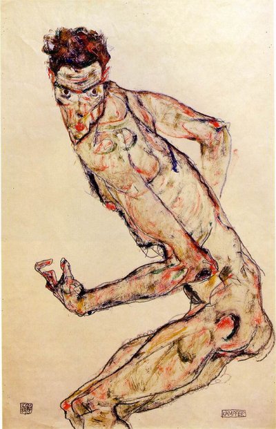 Il Combattente, 1913 da Egon Schiele